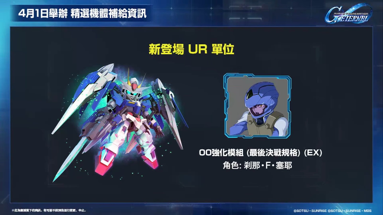 【G世代永恆】更新計畫直播 18-2 screenshot