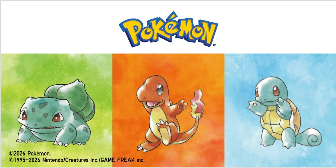 寶可夢 30 週年 UNIQLO 聯名 UT 發佈：初代御三家等復古水彩設計