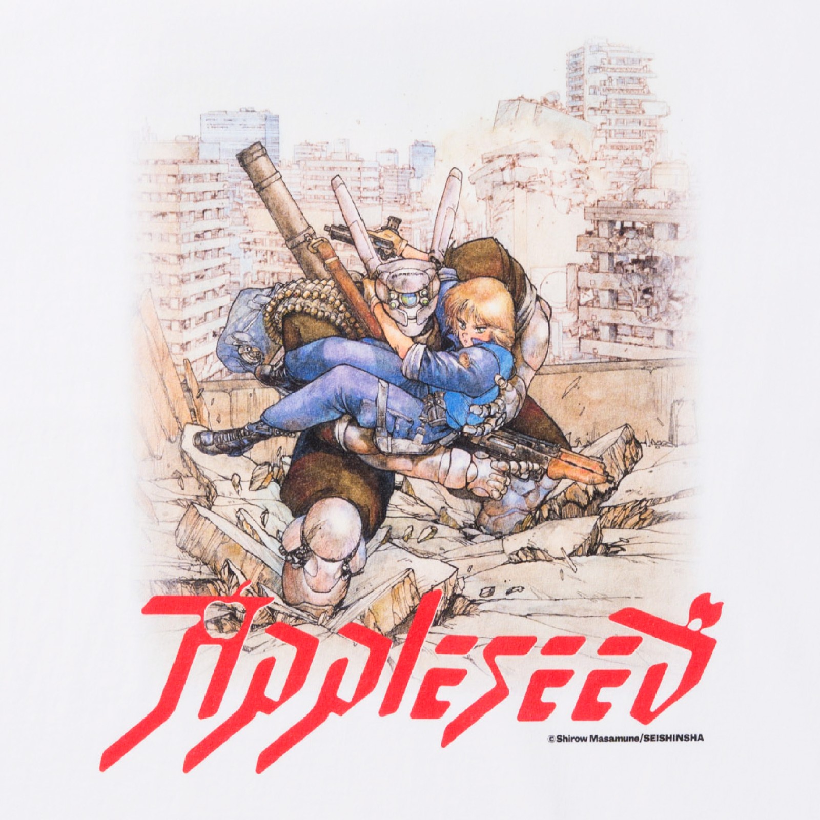 【The Exhibition of The World of Shirow Masamune】T-shirt APPLESEEDWhite