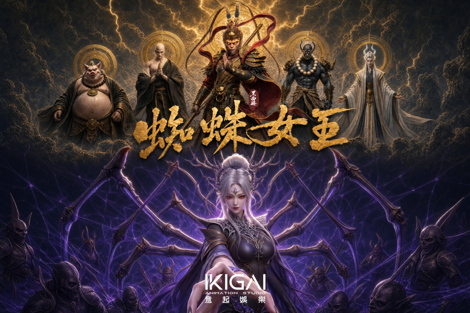 顛覆傳統的動畫《黑西遊》，是以反派觀點切入的西遊宇宙鉅作。 (圖片提供：意起娛樂)