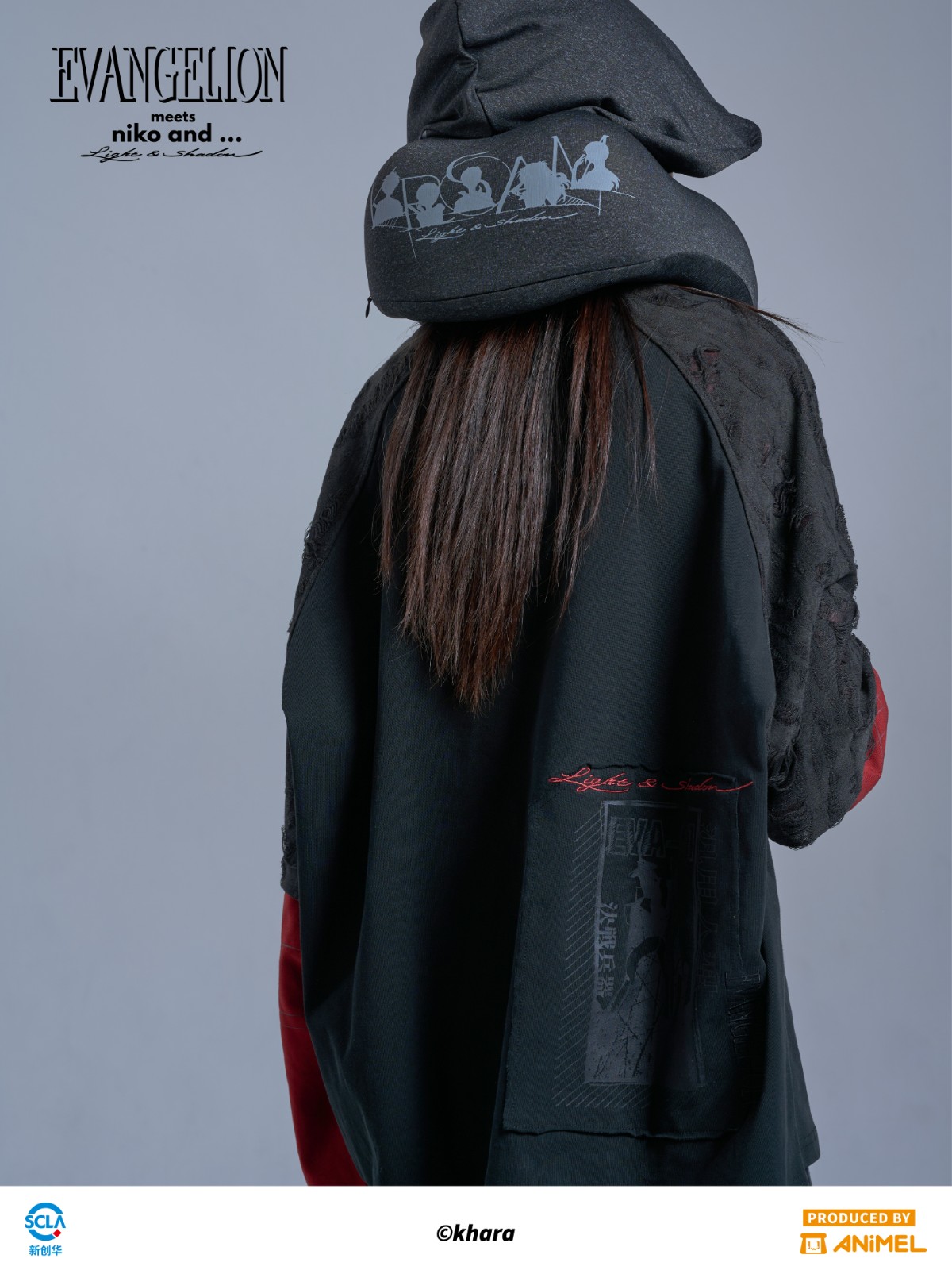 新世紀福音戰士聯名連帽U型枕-一色 1,290元