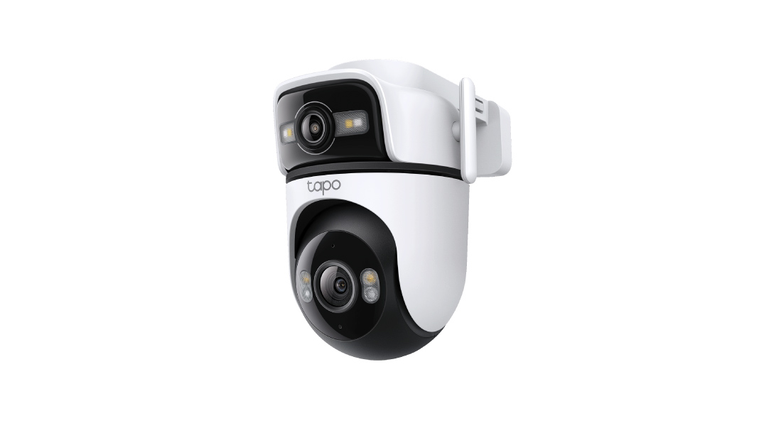 首款戶外雙鏡頭機種 Tapo C545D 戶外型雙鏡頭旋轉式防護攝影機，結合 2K 高解析廣角與旋轉鏡頭，解決傳統攝影機「看廣就看不清」的痛點
