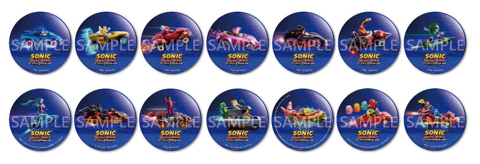 《索尼克賽車 交叉世界》原創徽章示意圖