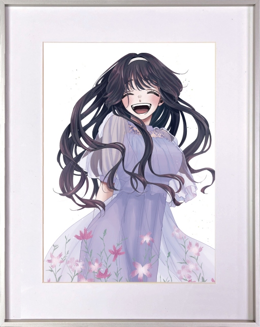 圖8. 三香見SAKA親簽複製原畫B款｜誠品書店西門「薰香花朵凜然綻放三香見SAKA複製原畫展」